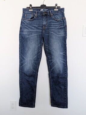 Old Navy Athletic Taper Built-In Flex Jeans – Medium Blue, Men's 33 x 34